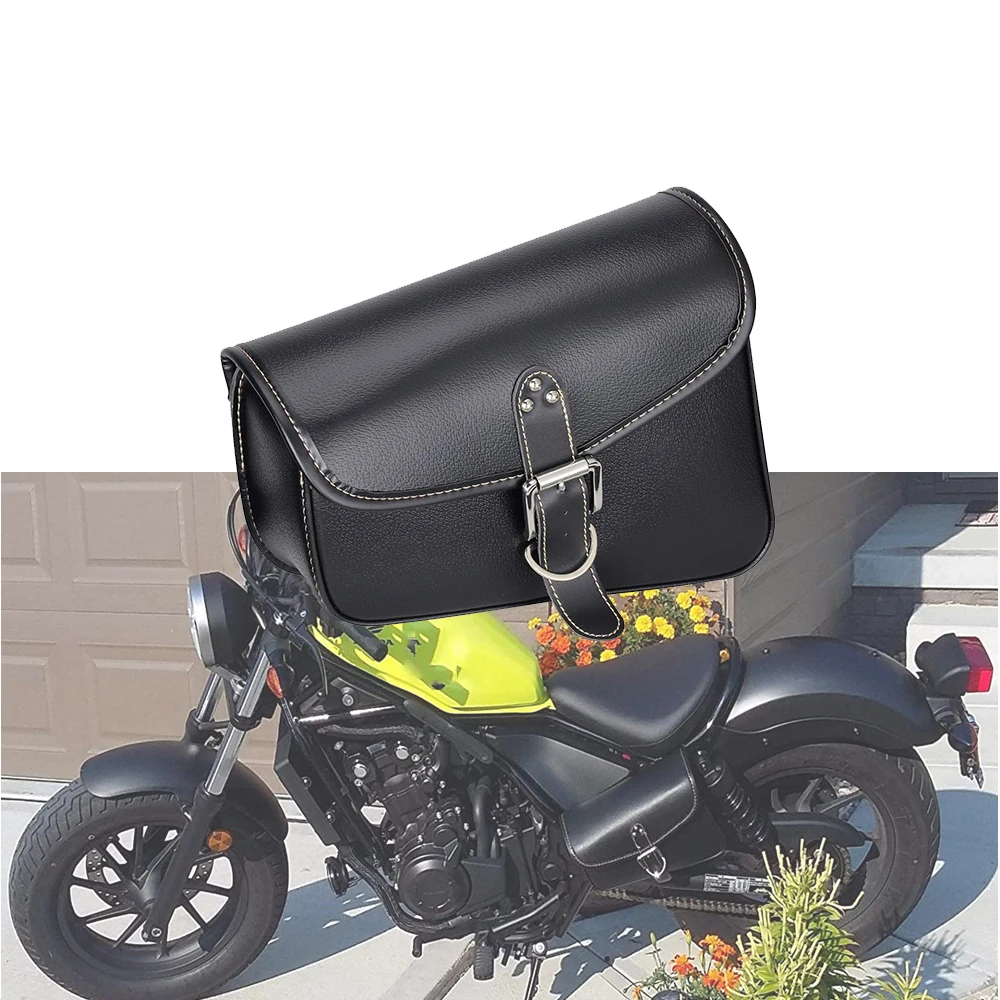 Motorcycle Bag Pu Leather Saddlebag Saddle Swingarm Bag Left Right Side Tool Bags For Sportster 1200 For Honda Cmx500 Waterproof