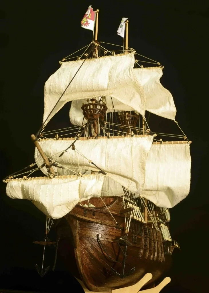 Модель NIDALE Sacle 1/85, классический испанский парусник, деревянная модель, наборы, военный корабль Сан-Франсиско 1607, модель парусника