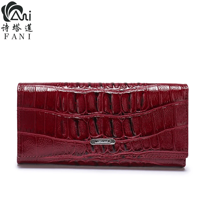 

FANI Brand Designer Casual Women Wallet Leather Long Wallet For Ladies Coin Card Purses For Female Coin Pocket Wallet Women 2018