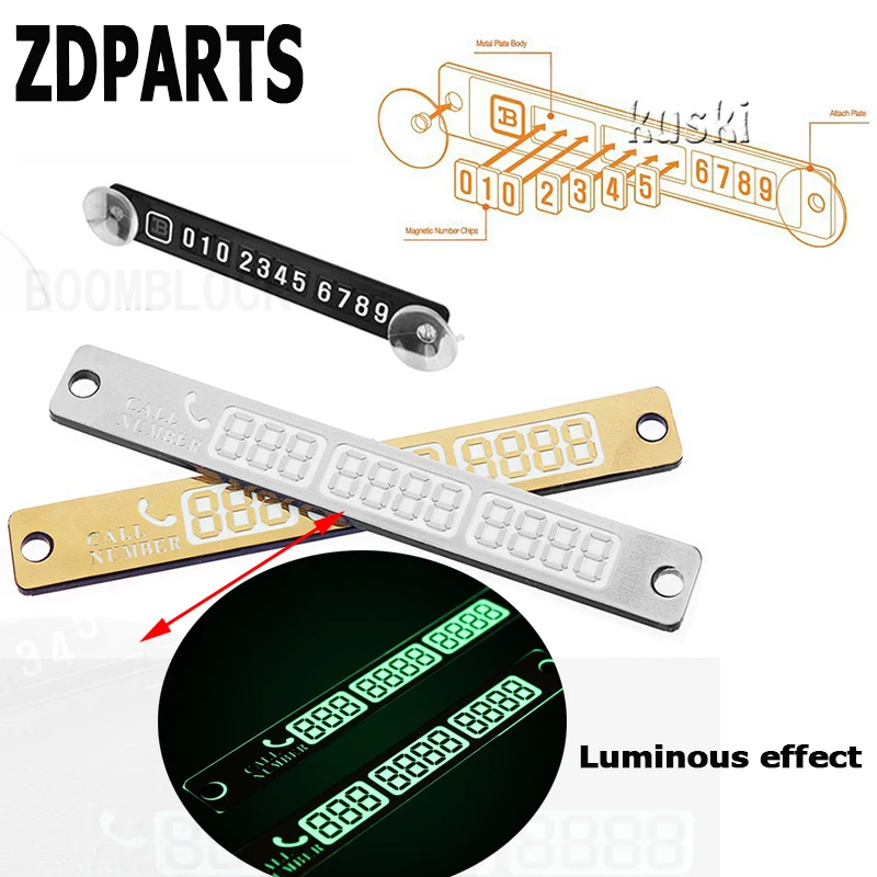 ZDPARTS автомобильные магнитные светящиеся наклейки для временной парковки Audi A3 A4 B7