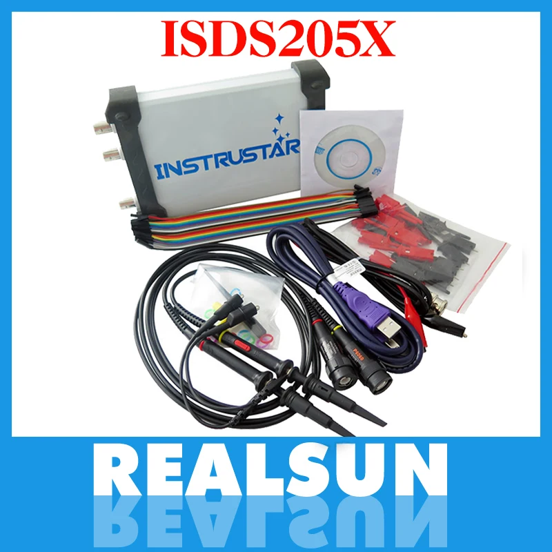 ISDS205X виртуальный ПК USB осциллограф DDS сигнал и логический анализатор 2CH 20 МГц
