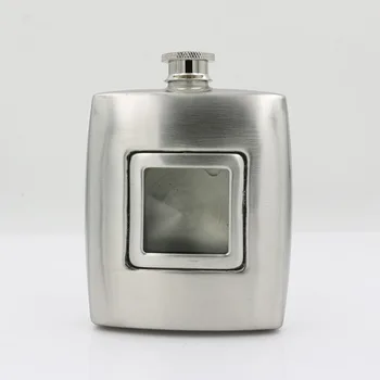 

High Quality 6 OZ 304 Stainless Steel Square wind Hip flask Wine Whisky Coffee Mug Business Outdoor Stainless steel jug funnel