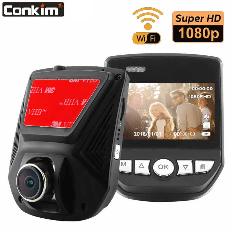 Conkim Видеорегистраторы для автомобилей камера novatek 96658 DVRs приложение Wi Fi маленькая