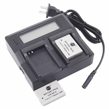 

DSTE 2x NB-5L Battery + 1.5A Dual Charger for Canon IXY 800 810 820 900 910 920 95 IS SD700 SD790 SD800 Smart Digital Camera