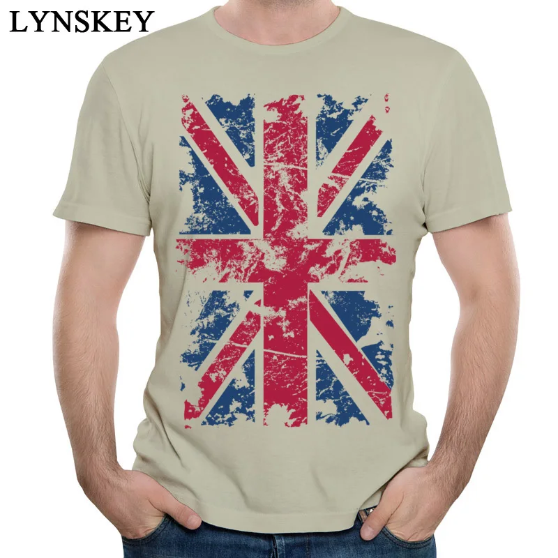 Футболка Union Jack Мужская новинка 2018 модные с флагом Великобритании ретро дизайн