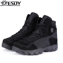 Высокое качество брендовые уличные ESDY военные стандарты шерстяные ботинки прокалываемые тактические ботинки походная обувь для мужчин