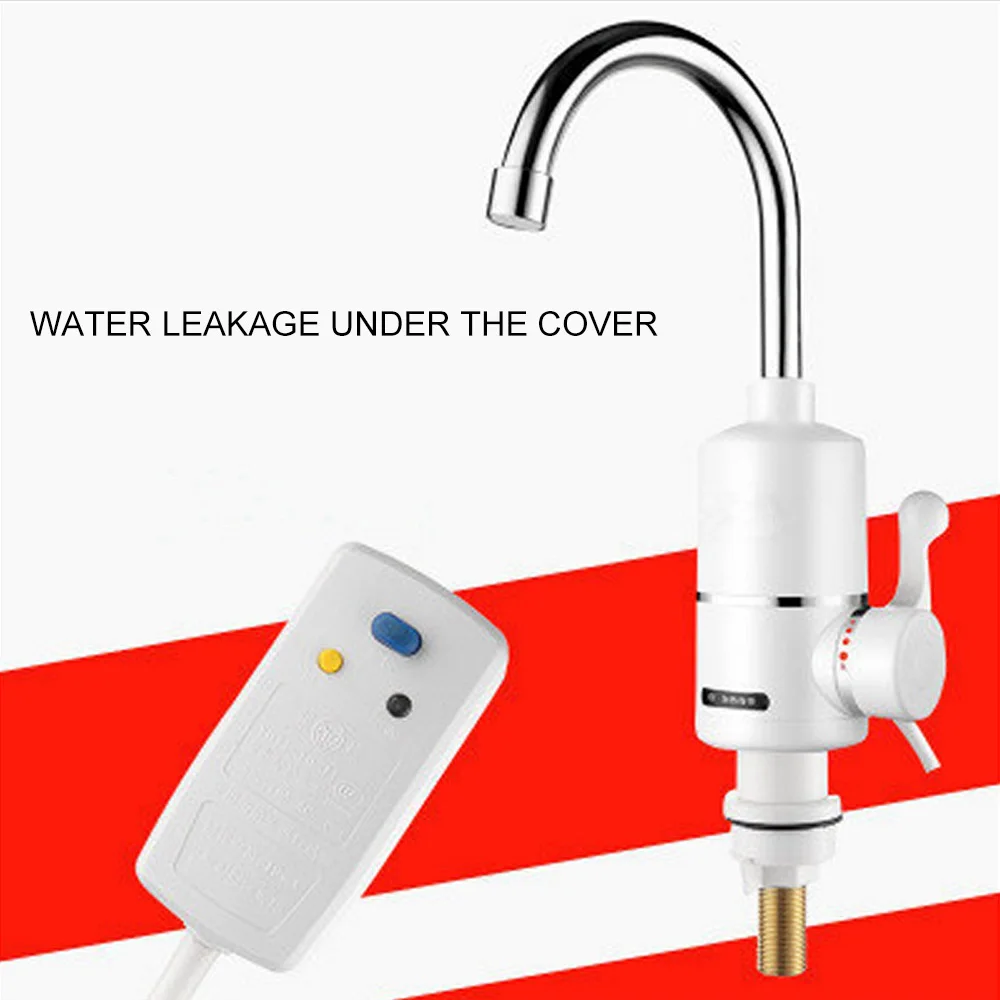 

3000w Faucet Instant Hot Water Heater Tap Electrical Fast Instantaneous Thermostat for Water Heater Temperature Display EU Plug