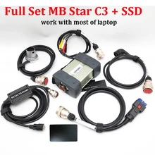 Высокое Качество Mb Star C3 SSD программное обеспечение красный Интерфейс полный набор MB C3 звезда Диагностика мультиплексор Авто диагностический инструмент