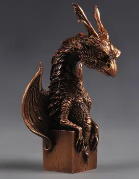 

OGRM Crafts Bronze Baby Dragons Siron Model Decoration Statue Bronze Dragon Sculpture