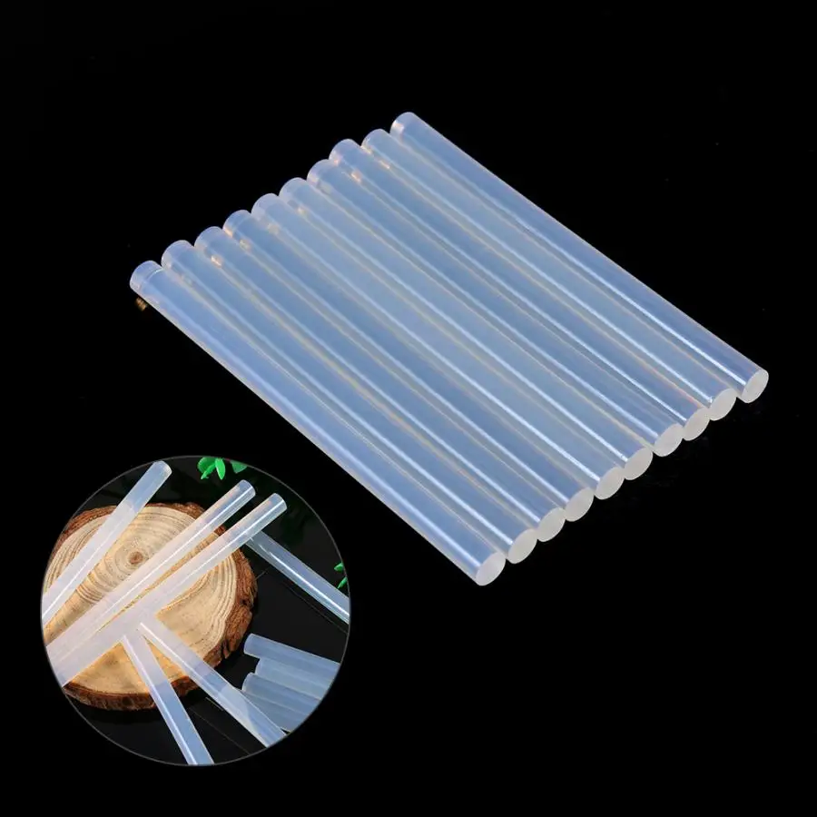 Electric Glue Gun Craft Repair 10pcs 7mm Translucent Hot Melt Glue Stick