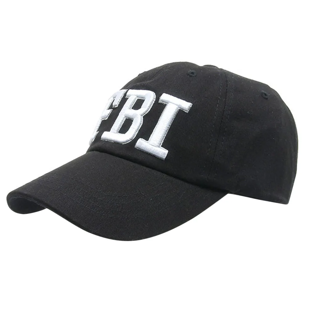 

Women Men FBI Letters Denim Baseball Cap Snapback Hip Hop Flat Hat New Fashion Caps chapeau femme ete #3