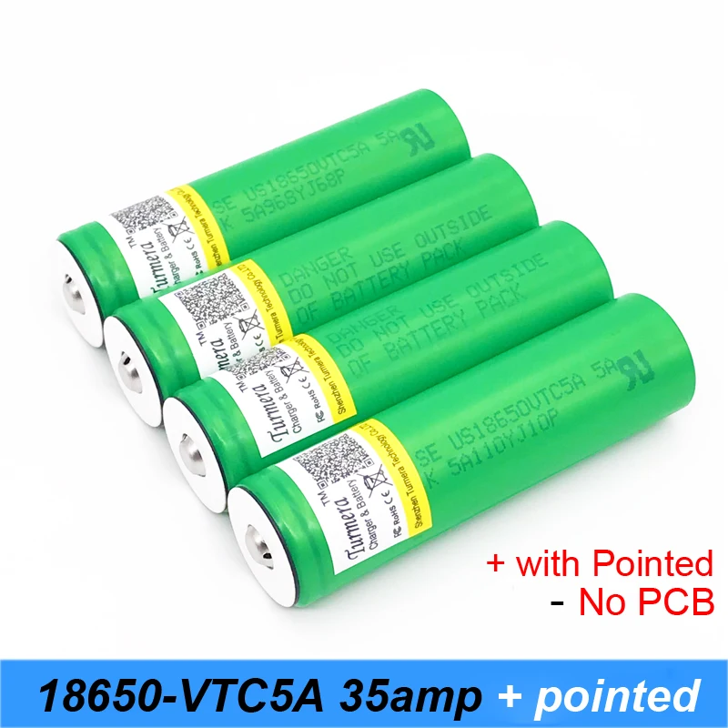 

Original VTC5A TMax 40A Pulse 60A Discharge 3.6V US18650VTC5A with pointed 2600mAh High Drain 40A Battery for E-cigarette use jy