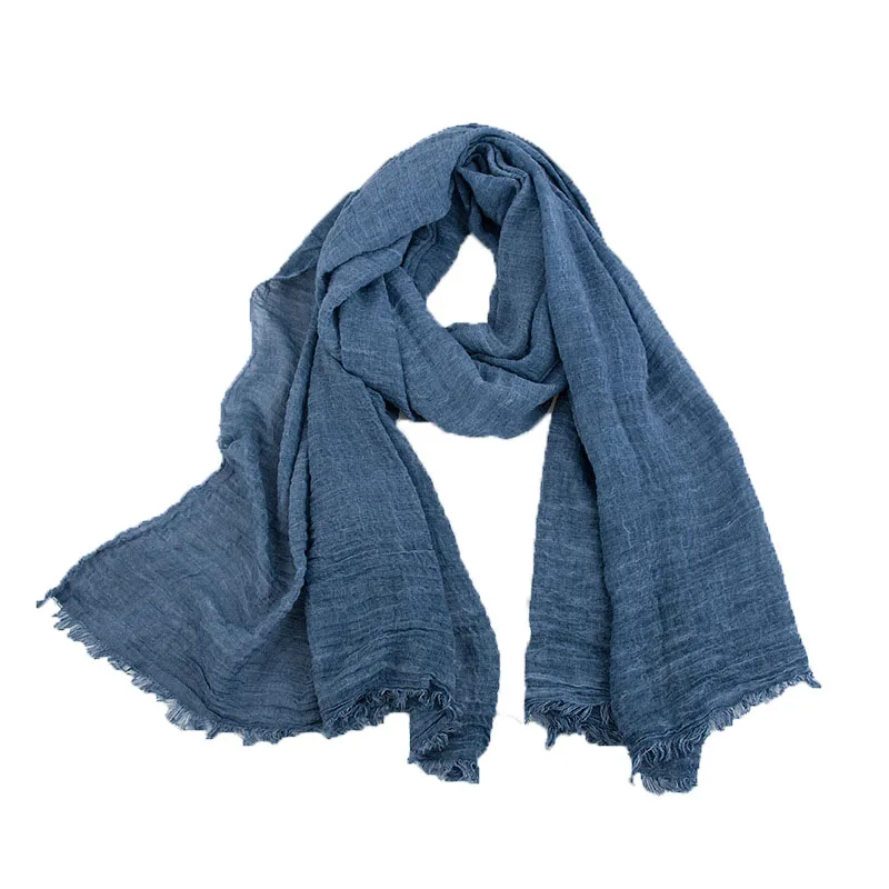 

2017 Brand Winter Scarf Warm Soft Tassel Bufandas Cachecol Gray Unisex Cotton And Linen Men Scarves