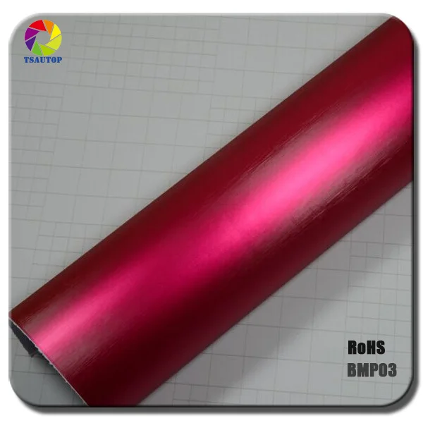 1,52x20 м воздушные пузыри оранжевый цвет матовый жемчуг углеродного волокна виниловая обертка - Название цвета: rose red