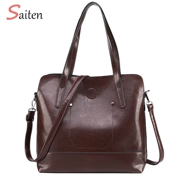 

2018 Luxury Handbag Women Bags Designer PU Leather Bags Girl Fashion Large capacity Shoulder Bag Black High Quality Handbags