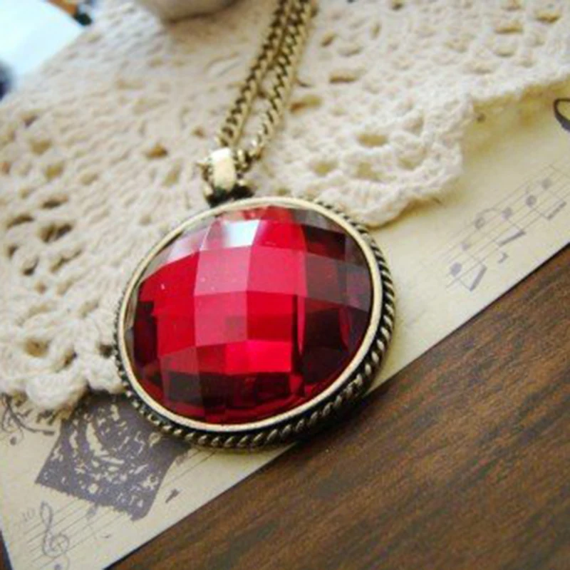 2018 Новая мода хит продаж женские ювелирные изделия Ретро красное подвесное