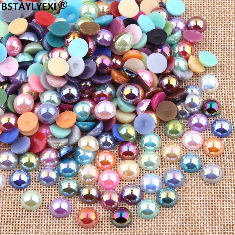 1000pcsMixcolorABShinyColor12mmHalfRoundFlatbackPearlBeadsABSPlasticImitationHalfPearlNailArtsDecoration-AliExpress15