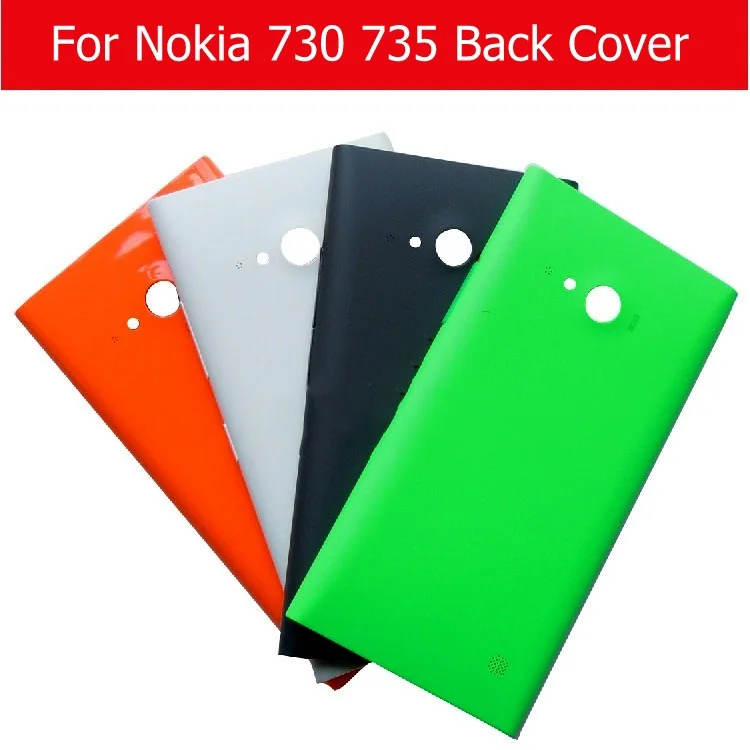 

New Back Rear Cover for Nokia 730 735 Battery housing Case for Lumia Nokia 735 730 Case With no Logo Plus 1pcs film