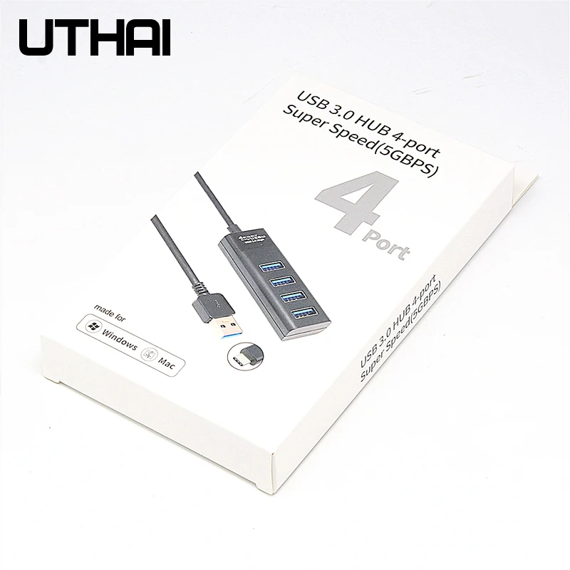 UTHAI J01 USB 3,0/type C адаптер интерфейса до 4 USB3.0 для Macbook Pro адаптер для huawei P20 аксессуары для компьютера жесткого диска