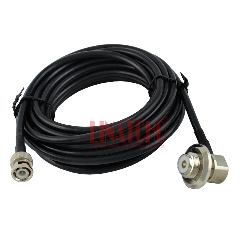 5 meters GM338 GM3688 mobile radio antenna RG58U BNC male and SO239 connector coaxial cable