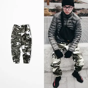 

New Fashion Bib Overall Pants Ins Network With Bdu Pant Streetwear Militar Camouflage Pants Skateboard Dark Soul Dance Pants