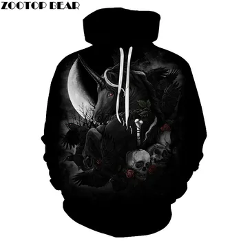 

Skull Sweatshirt Mens Hoodies 3d Tracksuit Animal Sweatshirt Men Hoody Black Coat Funny 6xl Pullover Drop Ship ZOOTOP BEAR