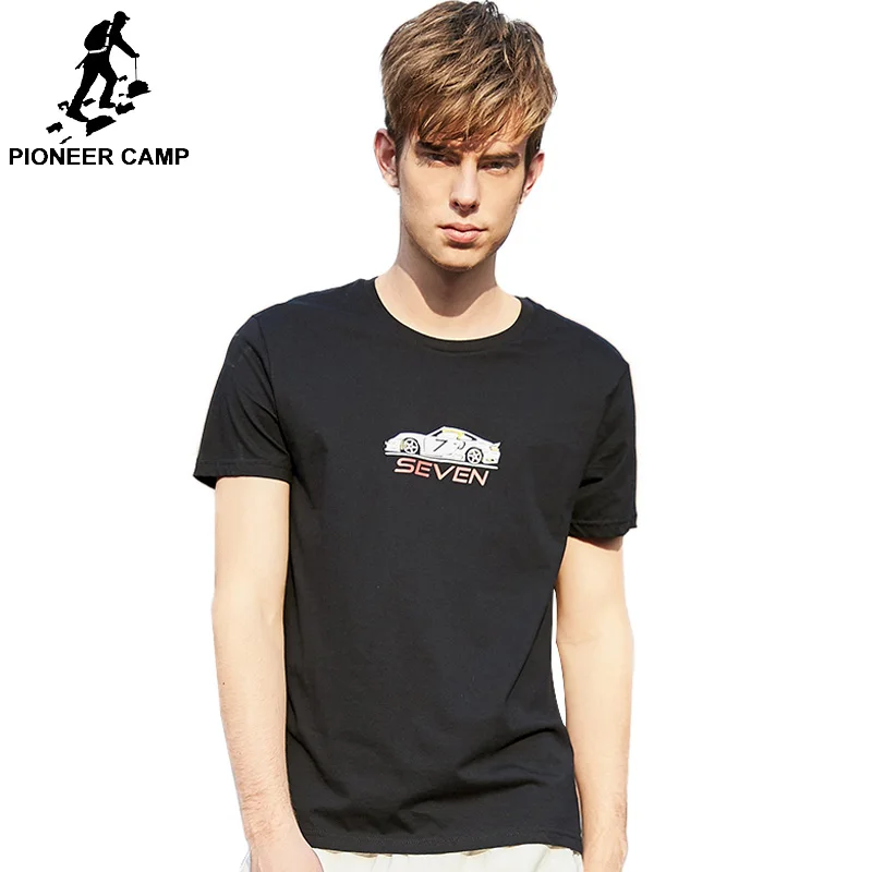 

Pioneer Camp 2019 Summer men t shirt Printed Seven Car Cotton T shirt 3 Color Brand Clothing Casual Male TeeADT906176