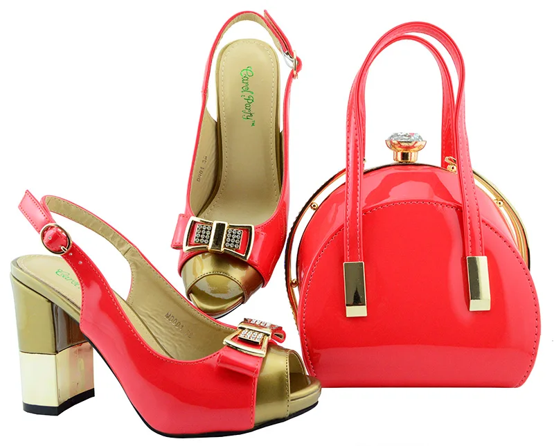 

Italian Design Shoes Matching Bag Set For Wedding Party Fashion Nigeria shoes African Smooth Material Women Shoes and Bags MD001