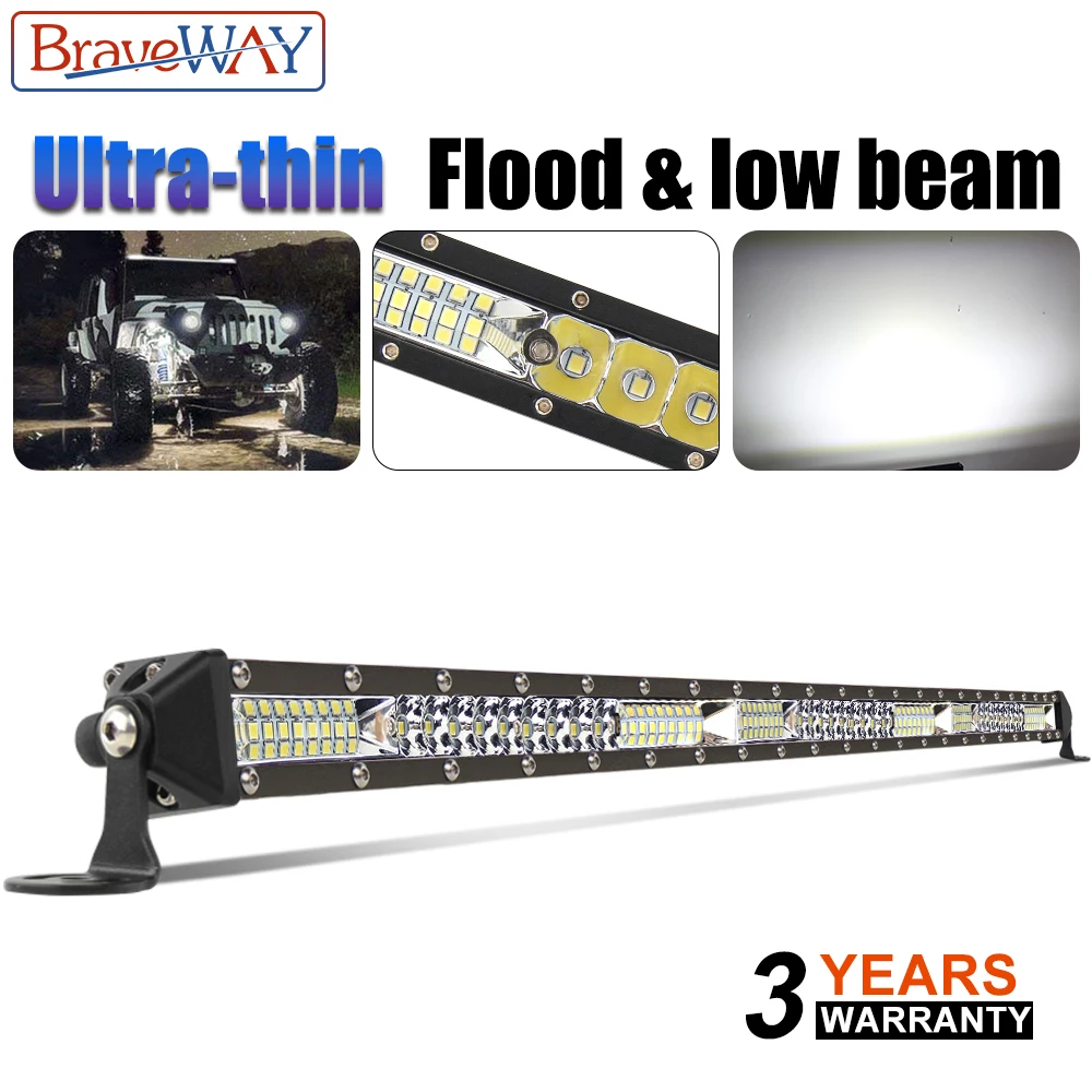 

BraveWay 120W 240W 360W 10 20 30 inch LED Light Bar for Offroad Boat Car Truck Tractor ATV SUV 4WD 4x4 12V 24V LED Work Light