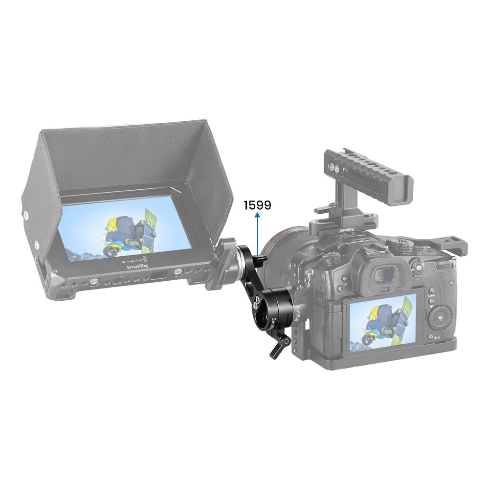 SmallRig EVF крепление с зажимом NATO и крепление Arri rosette(Диаметр 31,8 мм) 1/" винт для Zacuto Gratical HD EVF Monitor-1583