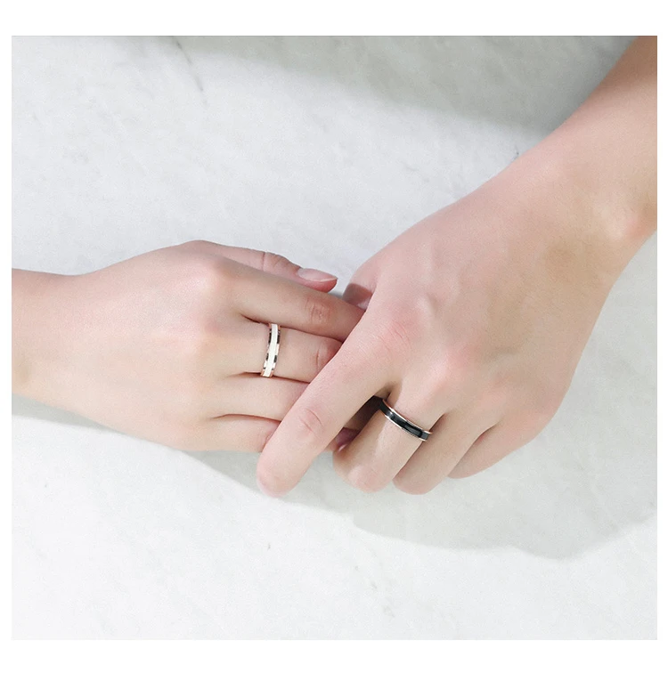 Розовое золото цвет белая черная ракушка кольцо для женщин и мужчин свадебные украшения кольцо из нержавеющей стали 316L высокое качество никогда не выцветает(GR212