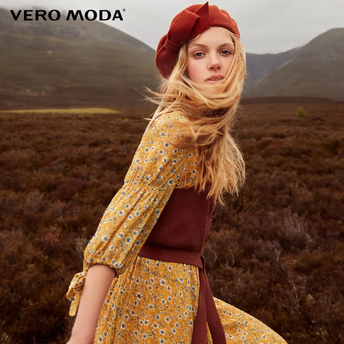 Vero Moda 2018 Fall Tube Top Two-piece Floral Dress31836Z517 Dresses