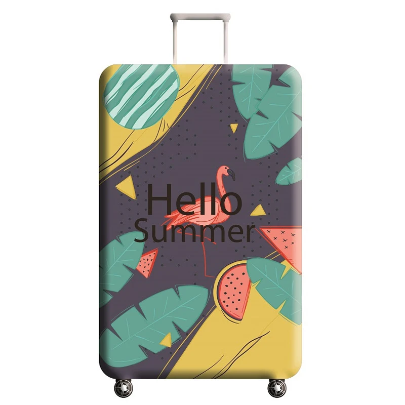 Customize Your Image / Name / Logo Luggage Cover Suitcase Protective Covers Elastic Anti-dust Case Cover For 18-32Inch Box Case - Color: T5326