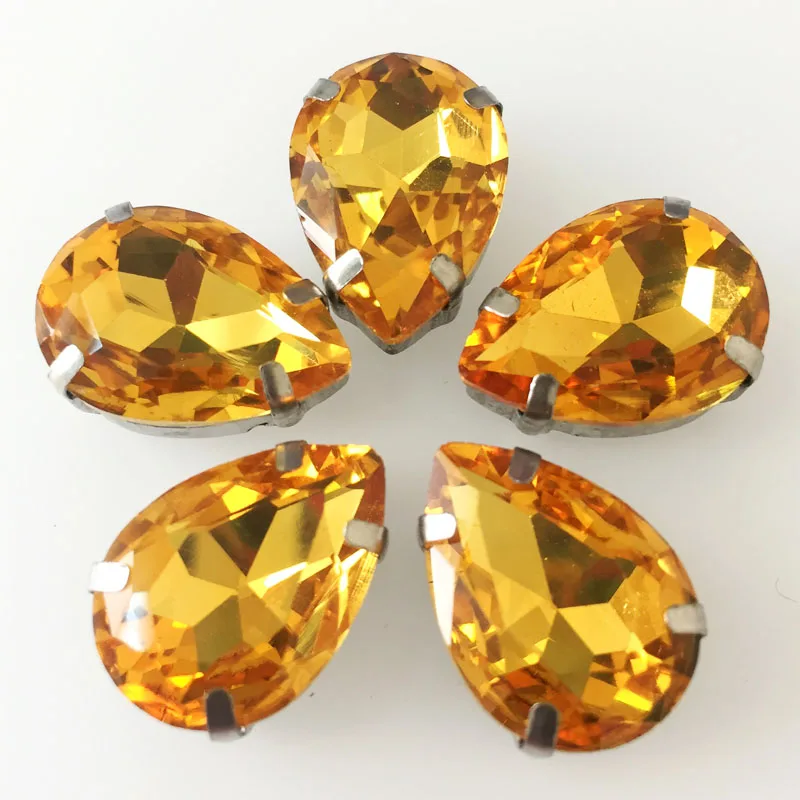 Glass Rhinestones Glass Waterdrop Free Shipping Quality Crystal