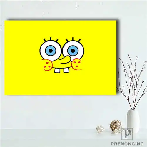 

Custom Canvas Poster spongebob (1) Printing Posters Cloth Fabric Wall Art Pictures For Living Room Decor#18-12-05-H-04-175