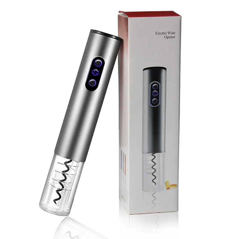 Cheap Dry Battery Electric Wine Opener Automatic Bottle Opener Corkscrew Professional Red Wine Opener Foil Cutter Set for Kitchen Tool