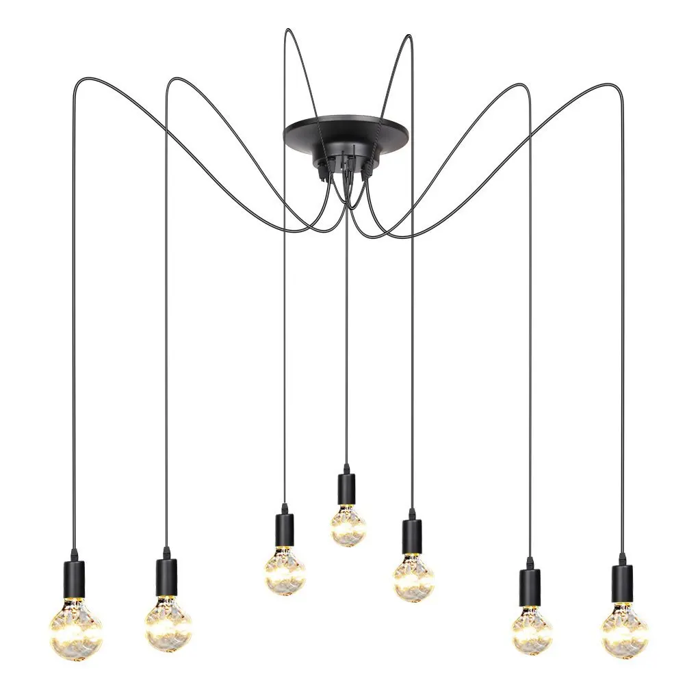 

Vintage Edison Loft Pendant Lighting Modern Chic Industrial Dining With 7 Lights