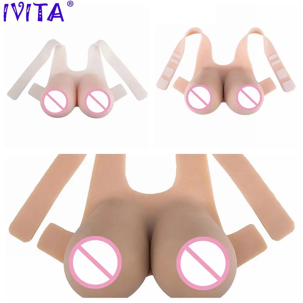 

IVITA Realistic Silicone Breast Form False Breast For Sexy Crossdresser Transgender Enhancer Shemale Soft Fake Boobs Breast