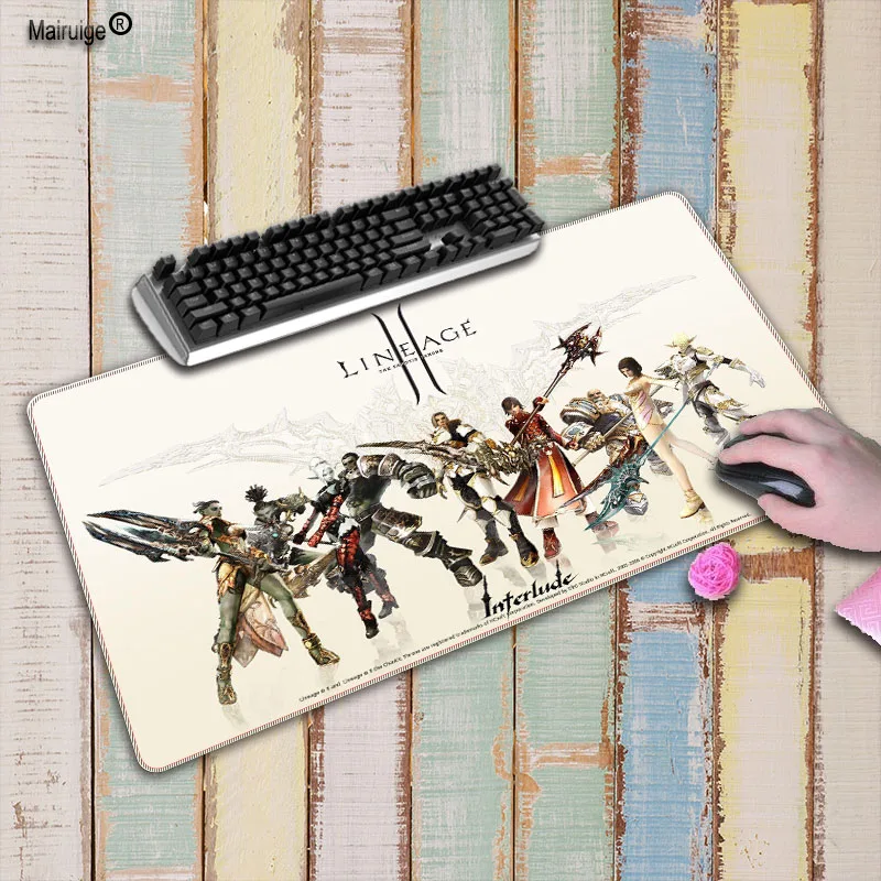 Очень большой коврик для мыши Mairuige lineage 2 игровой противоскользящий из