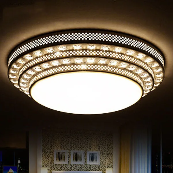 B Round Crystal Color Changing Remote Control 26w 450mm Morden B Round Crystal Color Changing Remote Control 26w 450mm Morden Ceiling Light Led Lamps Circle Rustic