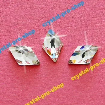 

2709 GENUINE Swarovski Elements 36 pieces Rhombus (10x6)mm Crystal Clear (001) Flatback Iron on Craft Hotfix Rhinestones