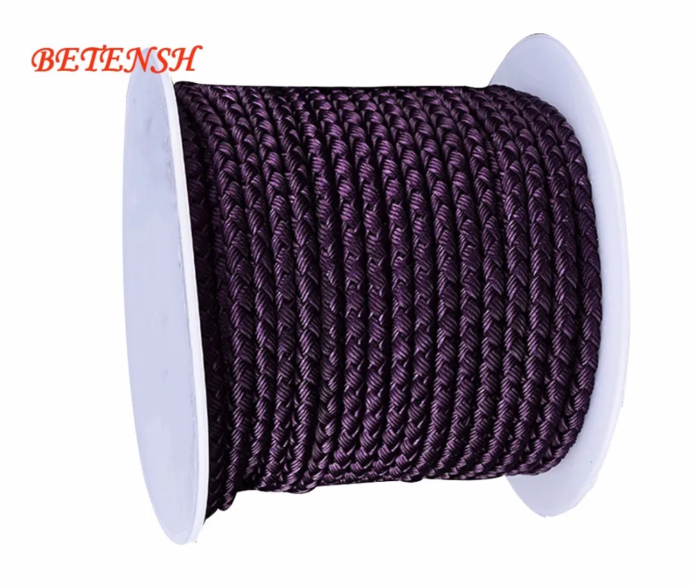 

3mm Dk Purple Dragon Squama Braid Nylon Cord+17m/roll Jewelry Accessories Thread Macrame Rope Bracelet Necklace String