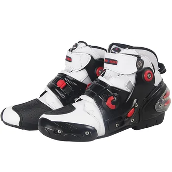 

Free shipping summer moder motorcycle boots SPEED BIKERS Microfiber leather racing boots A9001