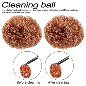 

1PC Soldering Solder Iron Tip Cleaner Brass For Kitchen with Steel Wire Sponge Welding Soldering Accessories