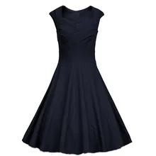 2017 Fashion Retro Dress Polka Dot Rockabilly Dress Summer Style Women Robe Vintage Short Sleeve Audrey Hepburn Dress 7 Colos