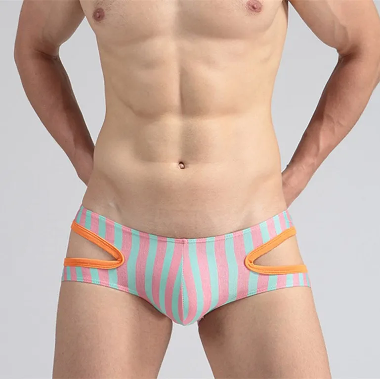 2017 модные летние Брендовые мужские хлопковые боксеры нижнее белье в полоску для