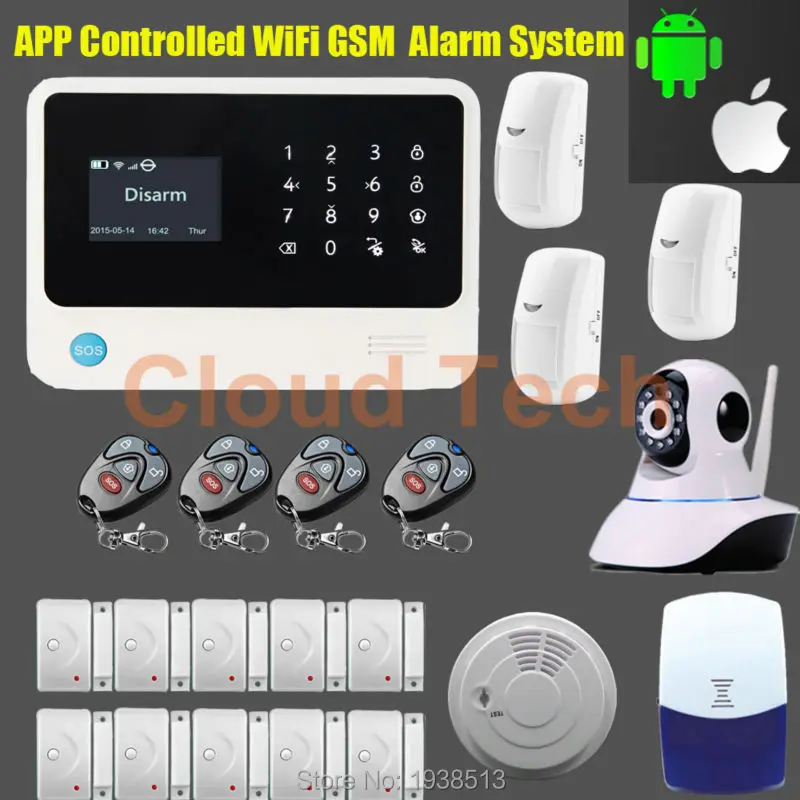 IOS Android APP controlled smart G90B home Security WIFI alarm system