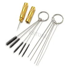 2017 1 set Airbrush Spray Cleaning Repair Tool Kit Stainless steel Needle Brush Set  AUG17_20