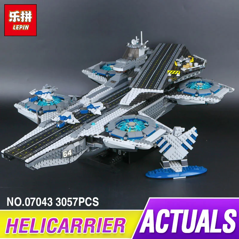 Лепин 07043 Super Heroes Щит helicarrier Конструкторы и модели Блоки кирпичи забавные Игрушки Совместимость 76042