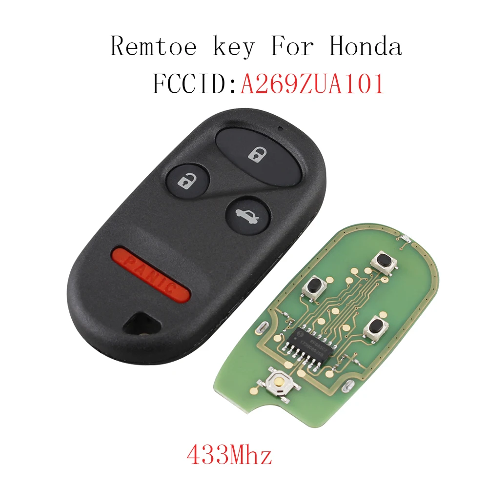 

3+1 Buttons Remote key Fit For Honda CR-V 1997 1998 1999 2000 2001 Alarm Fob For Honda CR-V A269ZUA101 433Mhz Original key